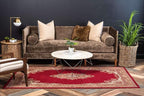 Unique Loom Reza Collection Traditional Persian Style Area Rug, 2 ft 2 in x 3 ft, Burgundy/Ivory