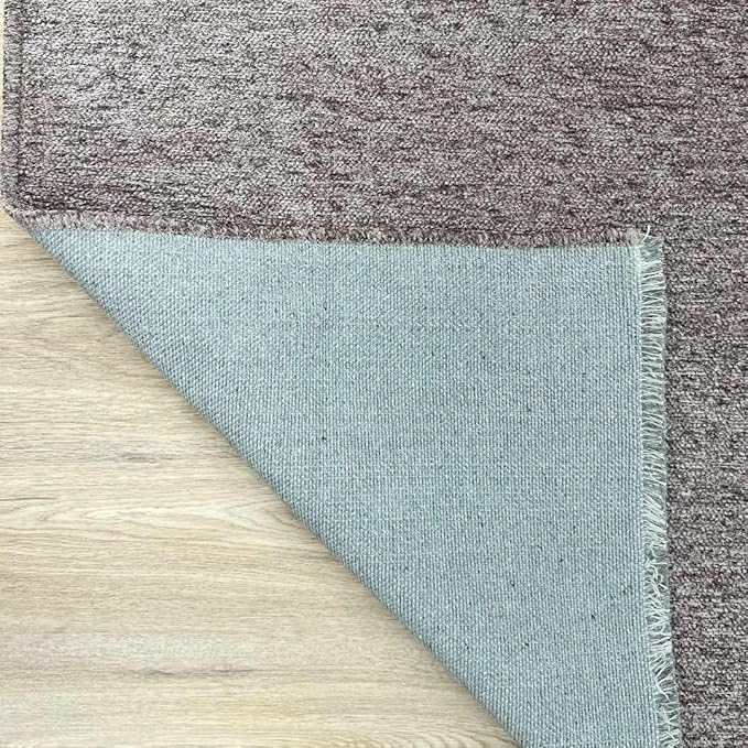 Alfa Rich 7x10 Dark Gray Washable Area Rugs for Living Room Bedroom Kitchen Cotton Decor Solid Rug