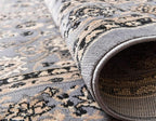 Unique Loom Sialk Hill Collection Area Rug - Washington (8' x 10' Rectangle Gray/Black)