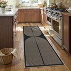 Lahome Modern Rainbow Hallway Runner Rug, 2x6 Washable Easy Jute Rugs for Entryway Kitchen Farmhouse Indoor Outdoor Carpet, Non Slip Runner for Porch Bedroom Laundry Front Door