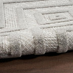 Nourison Home Versatile Silver Grey 6' x 9' Area Rug - Easy Clean, Non Shedding, Bed Room, Living Room, Dining Room, Kitchen (6' x 9')