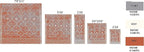 Furnish my Place Trellis Pattern Rug - 5 ft. x 8 ft, Rust, Bohemian Rug with Transitional Design