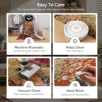 Arbosofe Modern Abstract Rug for Living Room, 8'x10' Washable Area Rug with Non-Slip Backing & Short Pile, Large Carpet with Abstract Pattern for Living Room Bedroom and Dining Floor Carpet Red Orange