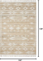 Loloi Angela Rose Rivers Collection RIV-04 Natural/Ivory 8'-6" x 11'-6" Reversible Area Rug