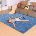 5x7 Blue Rugs for Living Room Bedroom, Fluffy Large Area Rug Soft Shag Non-Slip Carpet for Kids Boys and Girls Room Dorm Home Decor (5ft x 7ft)