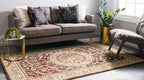 Unique Loom Versailles Collection Traditional Classic Medallion Floral Motif Area Rug (6' 0 x 9' 0 Rectangular, Brown/ Ivory)