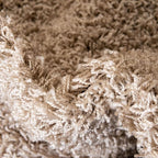Unique Loom Solid Shag Collection Area Rug (6' 1" Octagon, Taupe)
