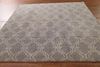 Modern Collection 8 x 8 Moroccan Trellis Area Rug, All-Over/Geometric Wool Carpet for Home Décor, Living Room, Dining Room, and Bedroom