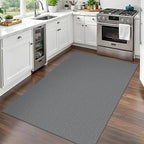 EARTHALL Washable Area Rug 3x5 Ft Non Slip Rugs for Entryway Braided Rubber Backed Throw Rugs Door Mat Indoor Outdoor Entrance Cotton Woven Rug for Kitchen Foyer Front Door Living Room, Charcoal Gray