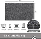 BEQHAUSE 20"x32" Entryway Rug Indoor Door Mat Non-Slip Washable, Hallway Rugs Absorbent & Stain Resist Hall Carpet Runner Rugs for Entryway, Front Door Floor Mats Laundry Room Rugs for Entry, Charcoal