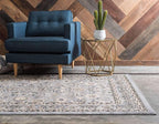 Unique Loom Sialk Hill Collection Area Rug - Washington (6' 1" x 9' Rectangle Gray/Black)