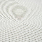 Abani Cream Area Rug 12' x 15' for Living Room, Bedroom, Dining Room - Zen Reiki Circles Pattern - Durable & East to Clean