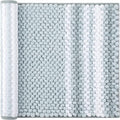 PiccoCasa Chenille Bathroom Rug, Soft Fluffy Absorbent Bath Mat, Medium Pile Striped Carpet Washable Non Slip Bathroom Floor Mats(17"x24",Light Blue & White)