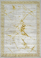 GLORY RUGS Area Rugs Marble 8x10 Cream Gold Carpet Modern Abstract Rug Living Room Dining Bedroom Rug