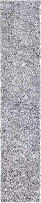 Unique Loom Davos Shag Collection Area Rug - Solid (2' 7" x 13' 1" Runner, Sterling)