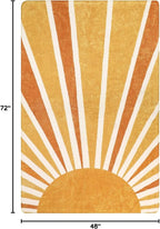 Lahome Boho Area Rug: 4'x6' Machine Washable & Non-Slip with Rainbow Sun Print for Living Room, Bedroom, Nursery, Entryway, Dining Room & Office Decor