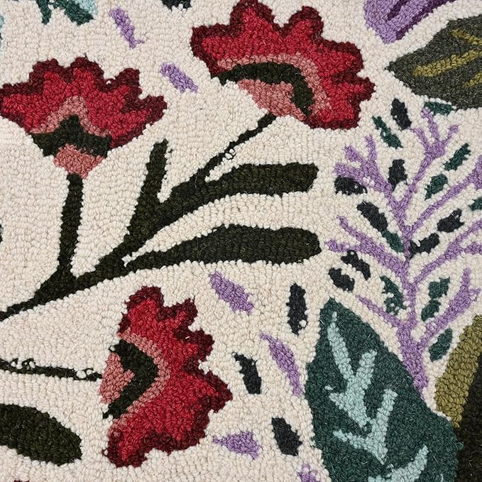 Hand-Tufted Floral Area Rug - Colorful Garden Design with Beautiful Flower Patterns - Modern Style Premium Carpet for Living Room & Bedroom or Kitchen (12'x18')
