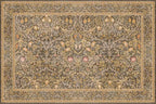 Brown Washable Entry Rug - Front Door Throw Rugs Indoor, Non-Slip Bathroom Small Rugs, Vintage Floral Thin Rug for Kitchen, Boho Earthy Entryway Décor (2x3 Gold Brown)