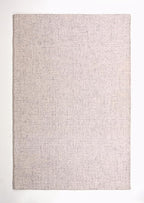 Hand-Tufted 100% Wool Pile Area Rug – Geometric Textured Grid Check Pattern – Thick and Durable Floor Carpet for Bedroom, Living Room, Kids Room, and Dining Area (Ivory Grey, 3' x 5')