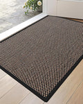 DEXI Ultra Thin Entryway Door Mat 24x36, Non Slip Rubber Backing Inside Entry Mat, Low Profile Easy Clean Dirt Trapper Doormat for Inside Entrance Patio, Black