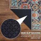 Keen Home Design 5x7 Rug - Machine Washable Area Rug with Non-Slip Backing, Ideal for Living Room, Dining Room, Bedroom - Vintage, Easy Clean, Durable, Low Pile Rug - (5' x 7')