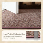 MontVoo Door Mat Indoor Entrance Doormat, Absorbent Durable Rubber Non Slip Front Door Mat for Inside Entry Entryway Dirt Trapper Welcome Mat, Red 24''x36''