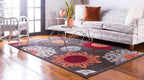 Unique Loom Outdoor Modern Collection Area Rug - Chicago (7' 1" x 10' Rectangle, Brown/ Orange)