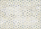 Phantoscope Geometry Collection Area Rug 5'x7' for Living Room - Washable Rug Large Boho Carpet Non-Slip for Bedroom Dining Room, Indoor Low-Pile Neutral Distressed Accent Rug, Teal Floral/Beige