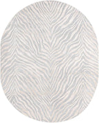 Unique Loom Finsbury Collection Area Rug - Meghan (7' 10" x 10' Oval, Gray and Ivory)