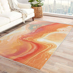 Sunset Rug, 6x9 Rug, Artistic Rugs for Living Room Bedroom Dining, Abstract Large Area Rug, Washable Rug Non Slip Soft Indoor Carpet, Kids and Pets Friendly, Sunset Home & Room Decor