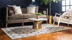 Rugs.com Lattice Collection Rug – 7x10 Beige and Gray Medium-Pile Rug Perfect for Bedrooms, Dining Rooms, Living Rooms