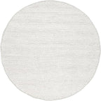Nuloom Penelope Off-White/Ivory, 8' Round, Hand-Braided, Wool & Cotton, Soft and Textured, High Traffic, Stain Resistant, Easy Clean, Durable Area Rug for Bedroom, Living Room, Dining, Entryway