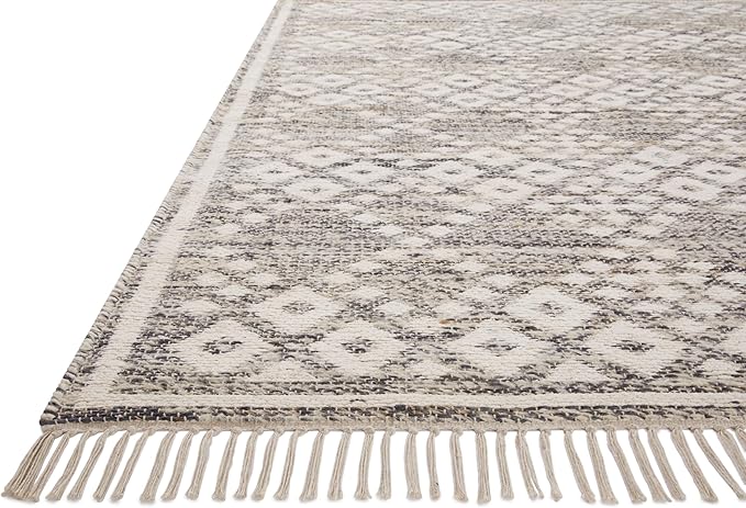Loloi Angela Rose Rivers Collection RIV-01 Denim/Ivory 3'-6" x 5'-6" Reversible Accent Rug