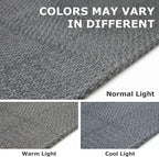IOHOUZE Washable Runner Rug 2x6 Non Slip Runners for Hallways Entryway Runner Indoor, Kitchen Rugs Woven Cotton Floor Carpet for Kitchen Hall Entrance Bedroom, Charcoal/Dark Grey