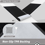 BEQHAUSE Door Mat 20" x 32", Non-Slip Door Mats Indoor Entryway Rugs Washable Low-Profile Absorbent and Stain Resist Floor Mats, Dog Door Mat for Front Back Door, Muddy Wet Shoes & Paws, Black