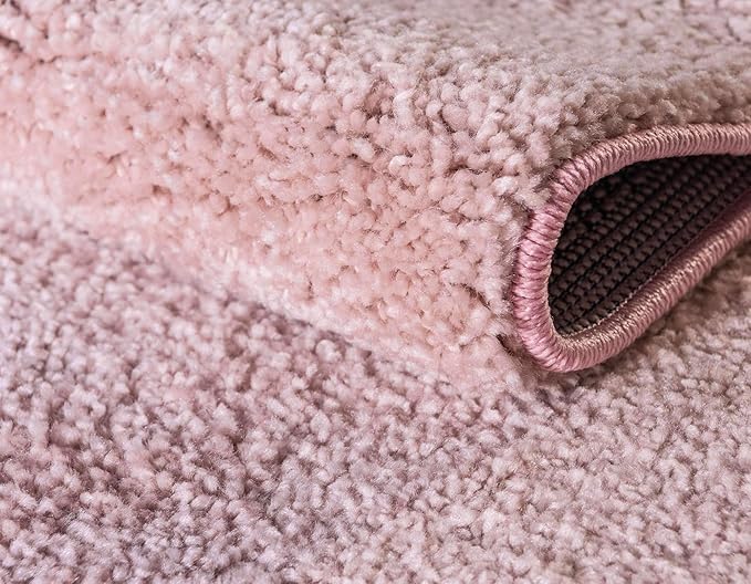 Unique Loom Solo Collection Area Rug - Calabasas (2' 2" x 13' Runner, Pink)