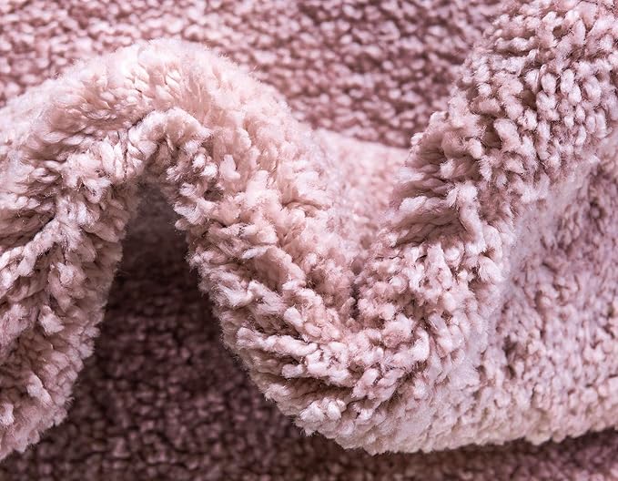Unique Loom Solo Collection Area Rug - Calabasas (7' 10" x 10' Rectangle, Pink)