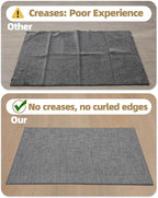 Color&Geometry Ultra-Thin Indoor Door Mat, 36"x56" Low-Profile Non-Slip Entryway Rug with Modern Geometric Texture, Washable Doormat for Indoor Entrance, Front Door, Light Grey (Rolled-up NO Creases)