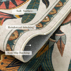 Washable Kitchen Runner Rug, Floral 2x6 Rug Runners for Hallways, Washbale Non Slip Beige Rugs, Soft Low Pile Carpet for Bedroom Entryway Laundry Room