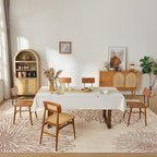 WITSHOCK 10x14 Area Rugs for Living Room: Beige Floral Washable Rugs for Bedroom Dining Room Office Nursery Modern Non-Slip Stain Resistant Low Pile Home Decor（Beige/Brown,10'x14'）
