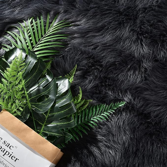 Latepis Dark Grey Small Bedroom Rugs 2x3 Washable Rugs Soft Shaggy Fuzzy Faux Sheepskin Fur Rug for Cushion Cat Mat Home Décor, Rectangle