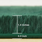Andency Emerald Green Soft Area Rugs for Living Room Bedroom, 5x8 Fluffy Shaggy Bedside Rug, Non-Slip Large Shag Fuzzy Plush Carpets for Bedroom Kids Dorm Nursery Home Decor Aesthetic