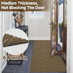 jxgzyy Door Mat, 3'11" x 2'8" Non Slip Carpet Runner, Dirt Trapper Indoor/Outdoor Floor Mats for Patio, Front Door, Garage, Front Back Door, Entryway, Waterproof, Brown