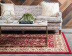 Unique Loom Sialk Hill Collection Area Rug - Washington (7' 10" x 10' Rectangle Burgundy/Cream)