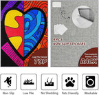 Abstract Rug - 8x10 Rug,Colorful Pop Art Area Rugs,Hippie Aesthetic Funky Non Slip Shed Resistant Extra Large Carpets Home Decor #C130