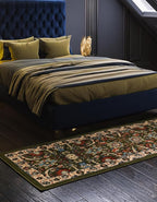 Unique Loom Espahan Collection Area Rug - Cape Cod (2' 2" x 8' 2" Runner, Green/ Black)