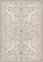 Lahome Boho Animal 6x9 Washable Living Room Area Rugs, Beige Soft Rugs for Bedroom, Botanical Large Boho Non Slip Dining Room Carpet for Under Table Office Kids Playroom (6x9ft,Beige)