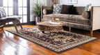 Unique Loom Taftan Collection Border Geometric Tribal Inspired Design Area Rug (6' 0 x 9' 0 Rectangular, Brown/ Tan)