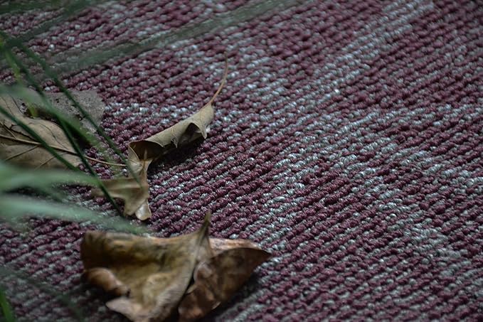 Furnish my Place Geometrical Pattern Indoor/Outdoor Refine Burgundy Abstract Area Rug, Runner Rug, Hallway Entry Carpet, Contemporary Rug for Living Room, Dining Room, Made in USA - 4' x 12'