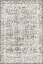 LUMI 5x8 Washable Area Rug for Living Room, Ultra Soft Modern Neutral Grey Rugs Non Slip with Rubber Backing, Low Profile, High Traffic, Stain Resistant Carpets, Ideal for Bedroom, Dining Room